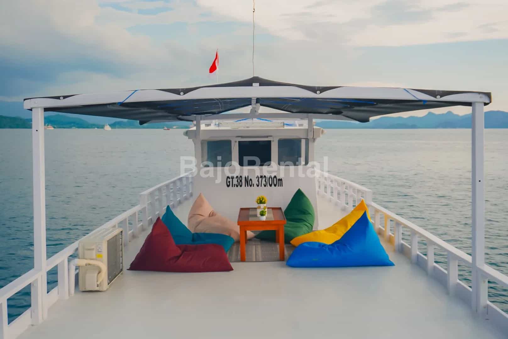 Nufa Liveaboard sun deck with beanbags